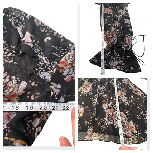 Jessica Simpson black floral cheetah Eden Dress Sz L NWT - Picture 8 of 8